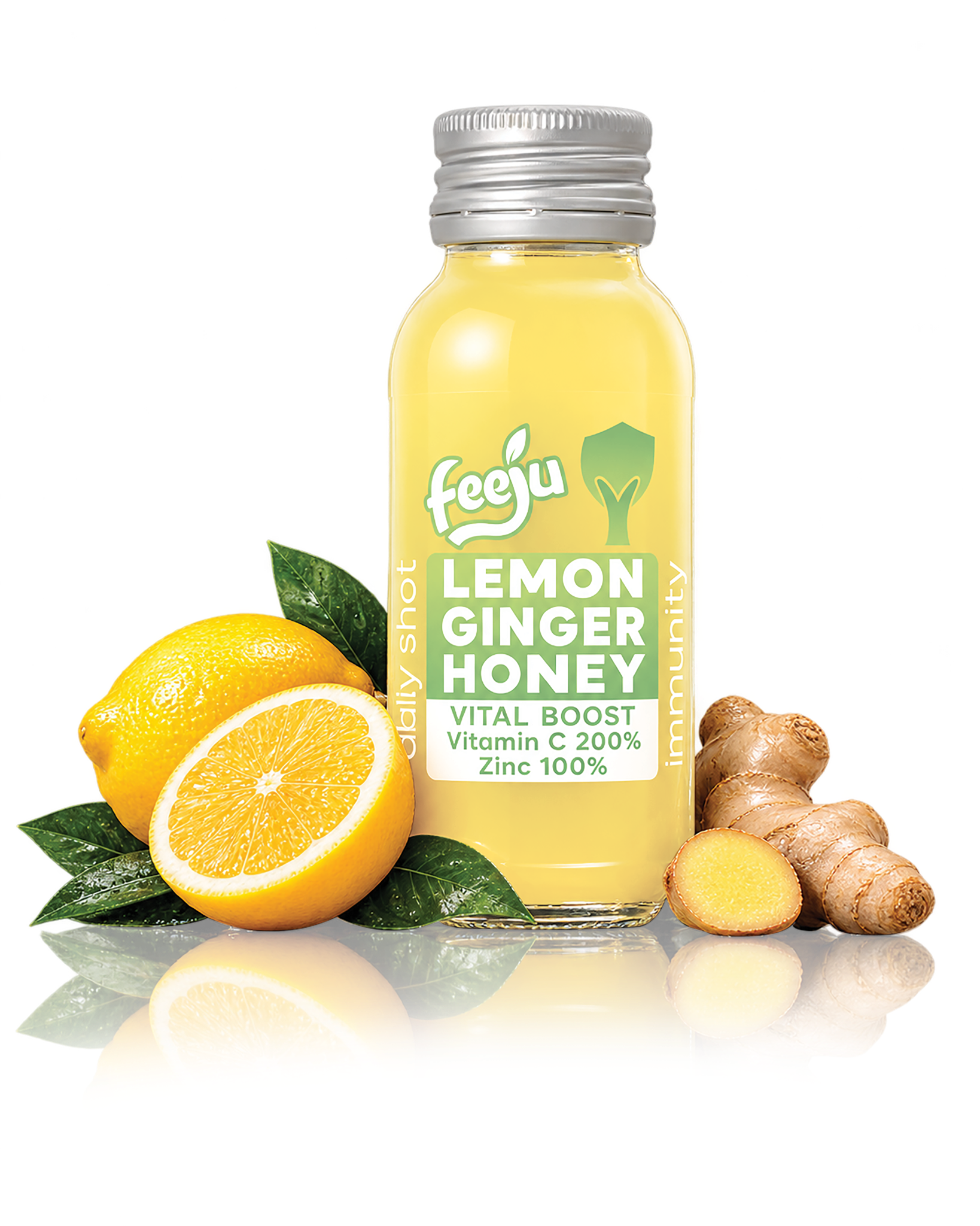 Feeju Lemon Ginger Shot med sitron og ingefær