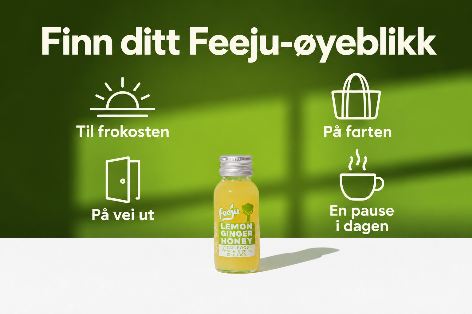Lemon Ginger Shot · Finn ditt Feeju-øyeblikk