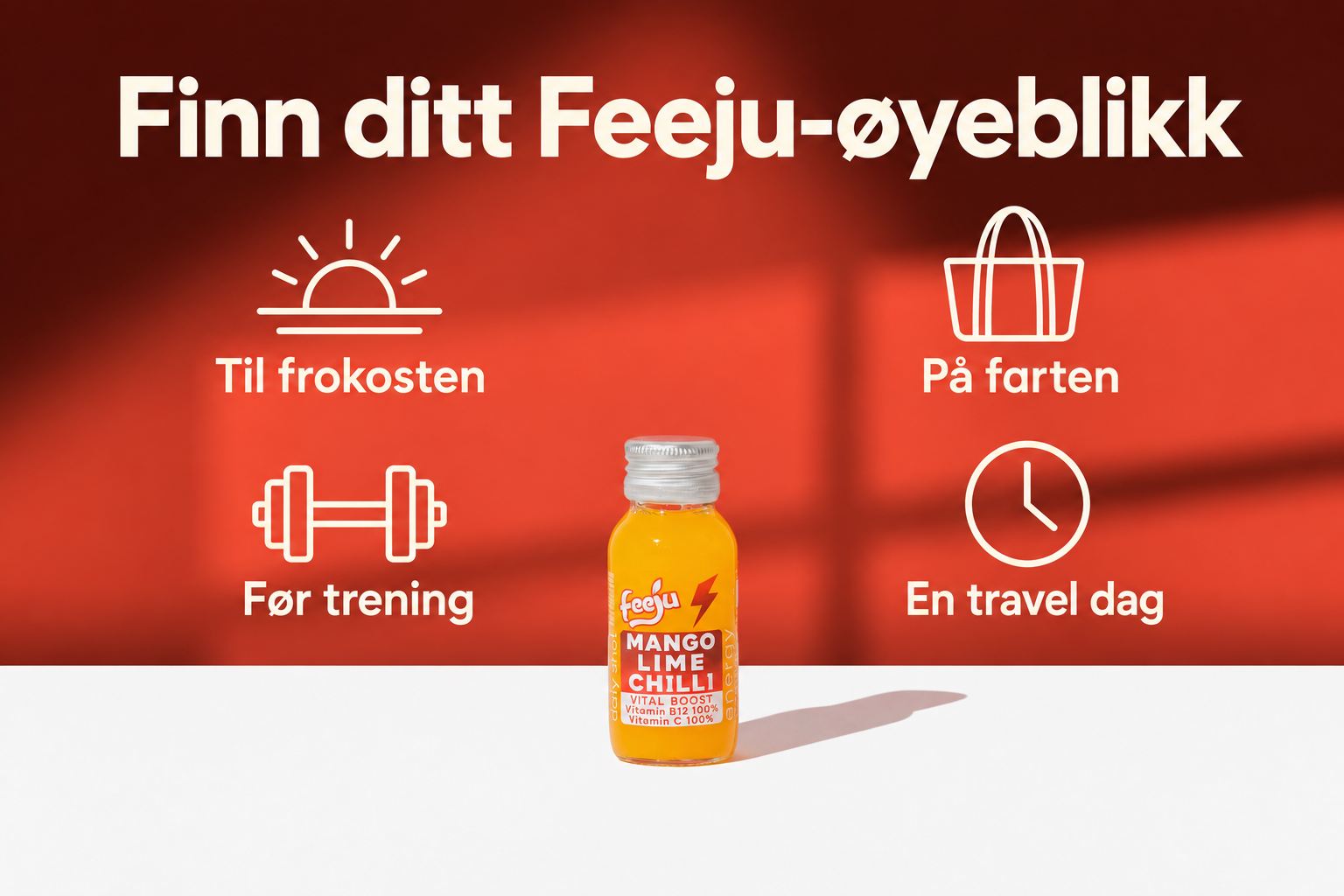 Mango Lime Shot · Finn ditt Feeju-øyeblikk
