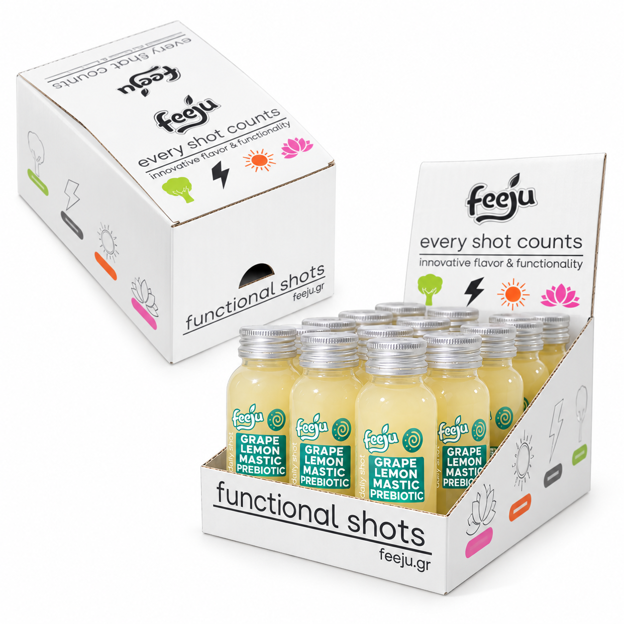 Grape Lemon Shot 15-pack display illustration