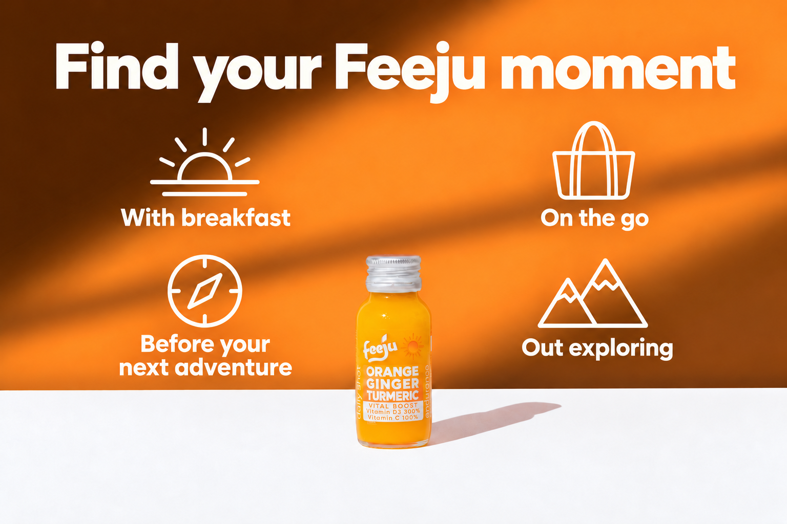 Orange Ginger Shot · Find your Feeju moment