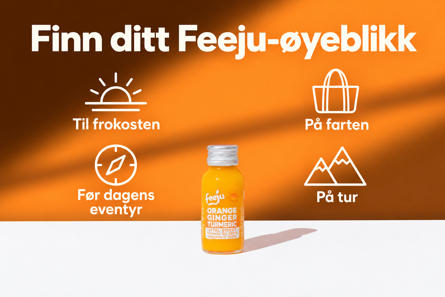 Orange Ginger Shot · Finn ditt Feeju-øyeblikk